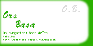 ors basa business card
